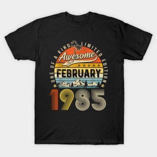 Awesome Since February 1985 Vintage 38th Birthday T-Shirt